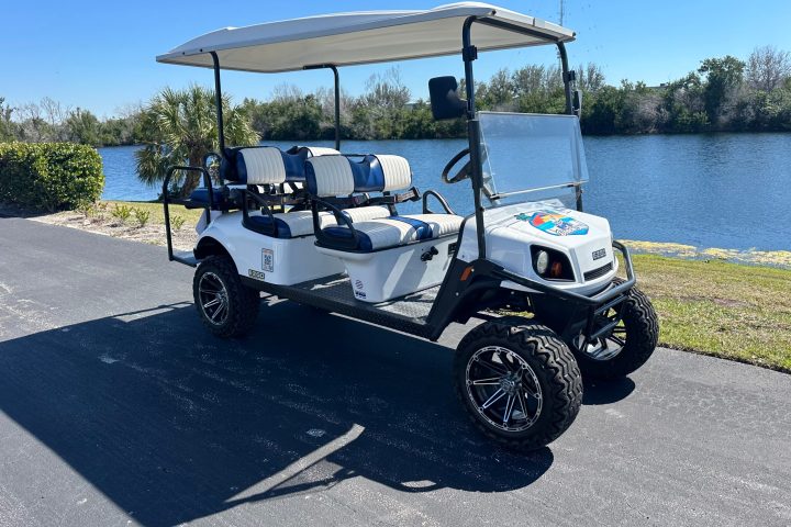 a car parked in a parking lot